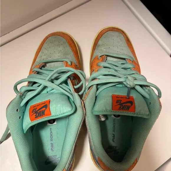 Nike Dunk Low SB 'Orange Emerald Rise' 11 men - Picture 6 of 6